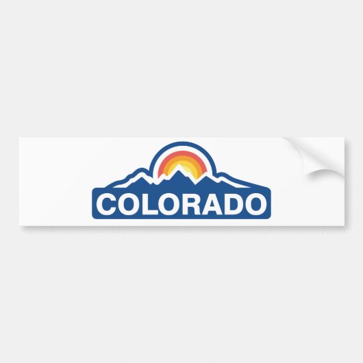 Colorado Flag Mountain Autoaufkleber (Vorne)
