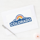 Colorado Flag Mountain Rechteckiger Aufkleber (Umschlag)