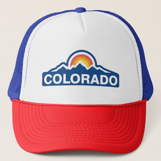 Colorado Flag Mountain Truckerkappe (Vorderseite)