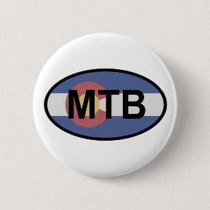 Colorado Flag Mountainbike Button