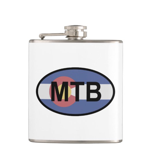 Colorado Flag Mountainbike Flachmann (Vorderseite)