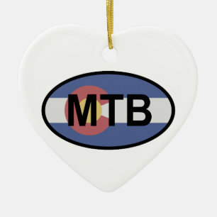 Colorado Flag Mountainbike Keramikornament