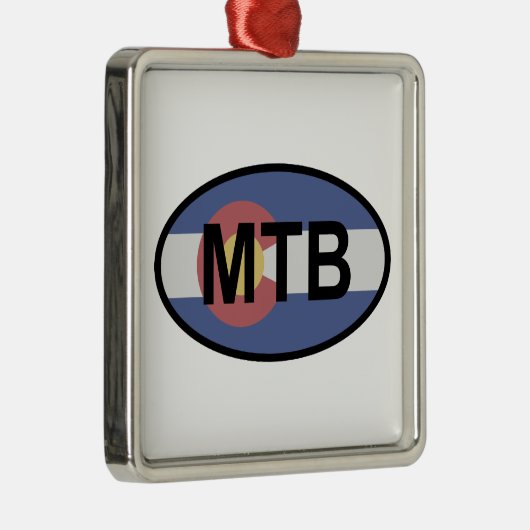 Colorado Flag Mountainbike Silbernes Ornament (Rechts)
