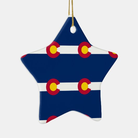 Colorado Flag Pattern Keramik Ornament (Rechts)