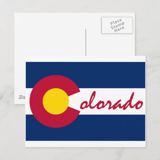 Colorado Flag Postkarte (Vorne/Hinten)