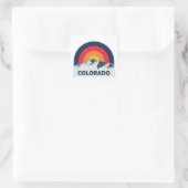 Colorado Flag Pride Quadratischer Aufkleber (Tasche)