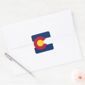 Colorado Flag Quadratischer Aufkleber (Umschlag)