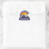 Colorado Flag Rainbow Quadratischer Aufkleber (Tasche)
