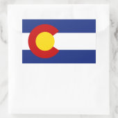 Colorado Flag Rechteckiger Aufkleber (Tasche)
