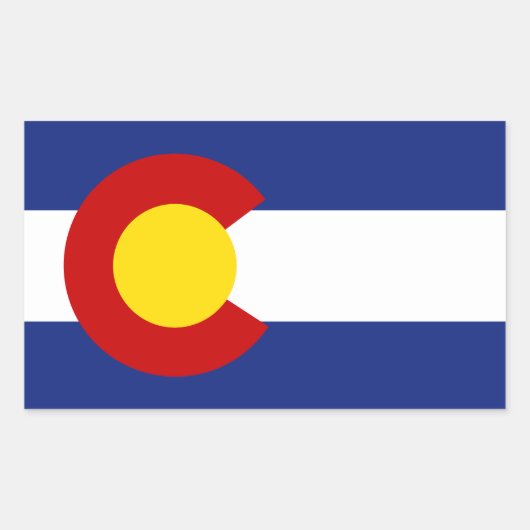 Colorado Flag Rechteckiger Aufkleber (Vorderseite)