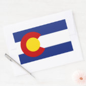 Colorado Flag Rechteckiger Aufkleber (Umschlag)