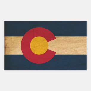 Colorado Flag Rechteckiger Aufkleber