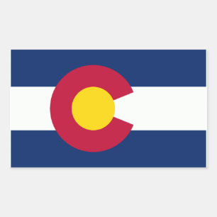 Colorado Flag Rechteckiger Aufkleber