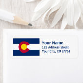 Colorado Flag Rücksendeadressen-Aufkleber (Insitu)