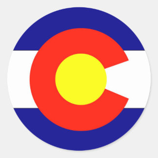 Colorado Flag Runder Aufkleber