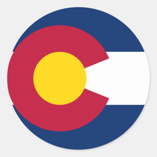 Colorado Flag Runder Aufkleber (Vorderseite)