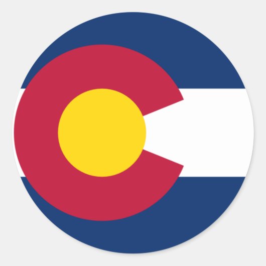 Colorado Flag Runder Aufkleber (Vorderseite)
