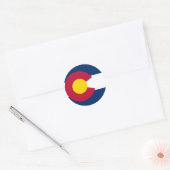 Colorado Flag Runder Aufkleber (Umschlag)