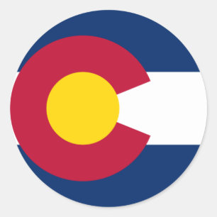 Colorado Flag Runder Aufkleber