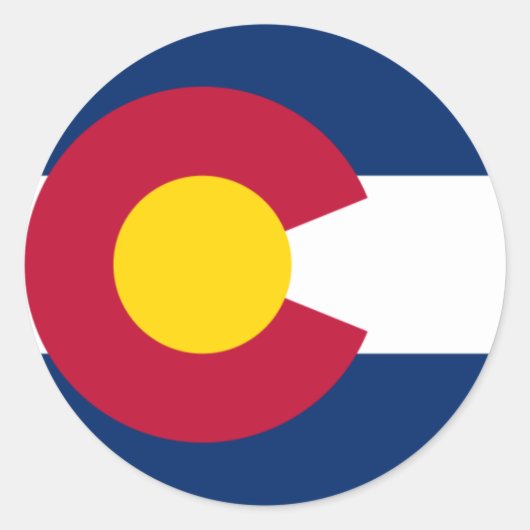 Colorado Flag Runder Aufkleber (Vorderseite)