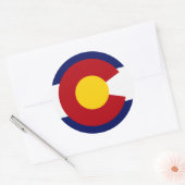 Colorado Flag Runder Aufkleber (Umschlag)