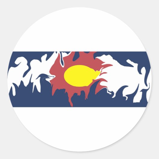 Colorado Flag Runder Aufkleber (Vorderseite)