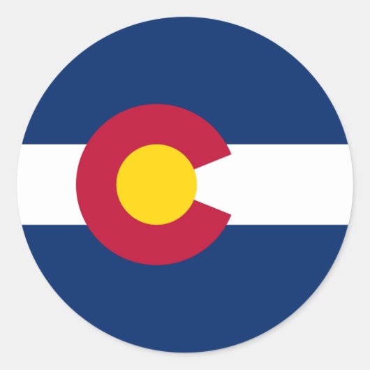 Colorado Flag Runder Aufkleber (Vorderseite)