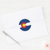 Colorado Flag Runder Aufkleber (Umschlag)