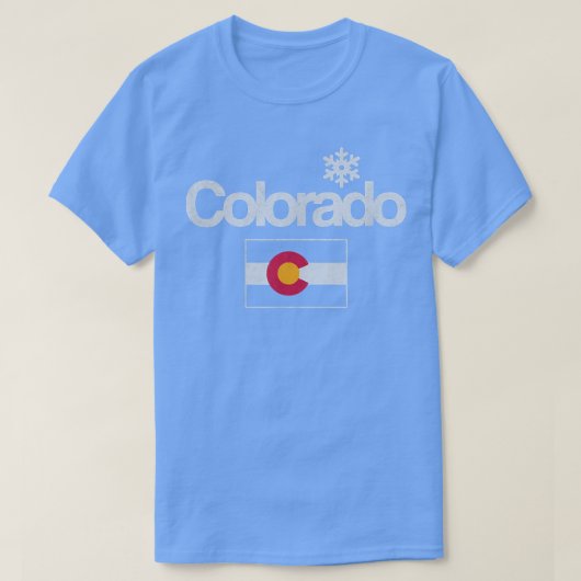 Colorado Flag Snow T-Shirt (Design vorne)