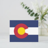 Colorado Flag Souvenir Centennial State Postkarte (Stehend Vorderseite)