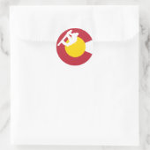 Colorado Flag Sticker - Snowboarder - Snowboard (Tasche)