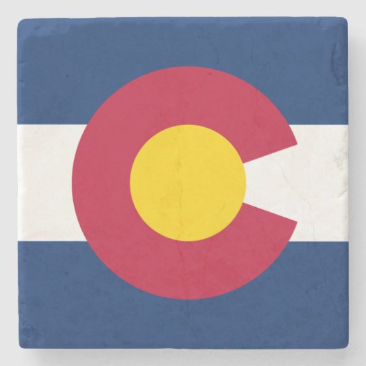 Colorado Flag Stone Untersetzer (Vorderseite)