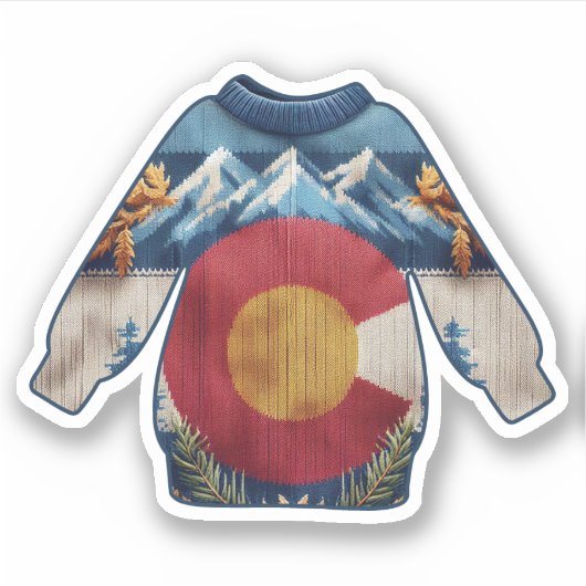 Colorado Flag Sweater Aufkleber (Vorderseite)