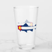 Colorado Flag Trout Fisch Glas (Rückseite)