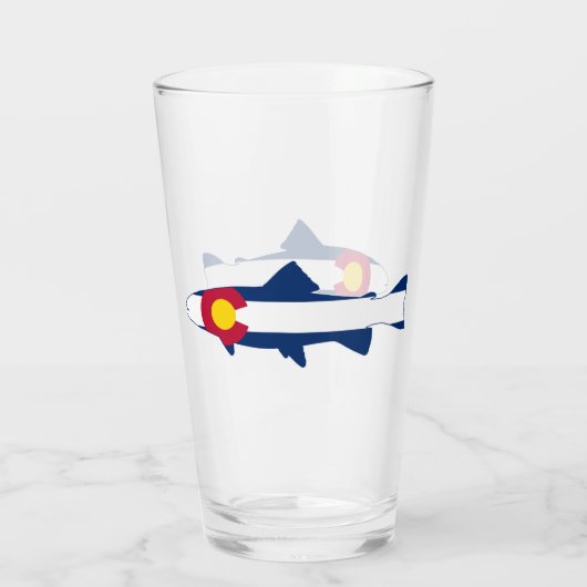 Colorado Flag Trout Fisch Glas (Rückseite)