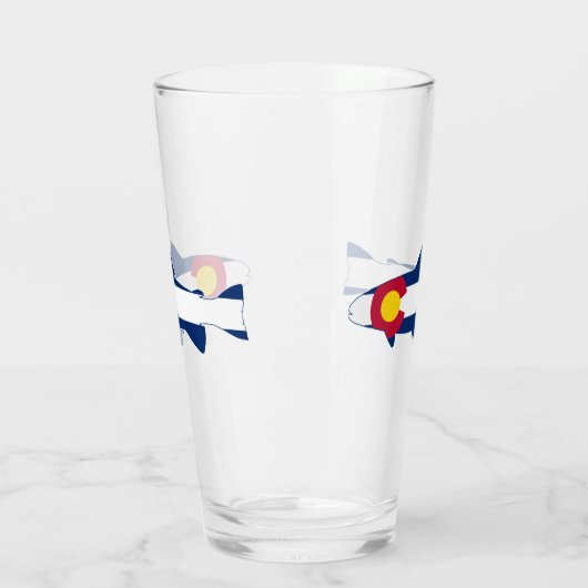 Colorado Flag Trout Fisch Glas (Links)
