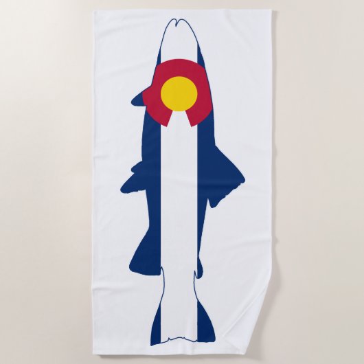 Colorado Flag Trout Fisch Strandtuch (Vorderseite)