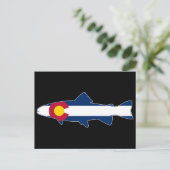 Colorado Flag Trout Fish Postkarte (Stehend Vorderseite)