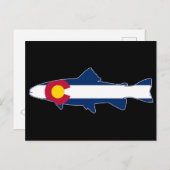 Colorado Flag Trout Fish Postkarte (Vorne/Hinten)