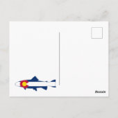 Colorado Flag Trout Fish Postkarte (Rückseite)