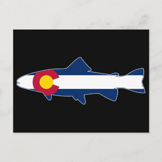 Colorado Flag Trout Fish Postkarte (Vorderseite)