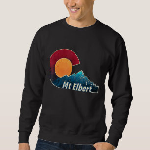 Colorado Flag und Berg gestylter Berg Elbert Sweatshirt