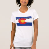 Colorado Flag und Berge T-Shirt (Vorderseite)