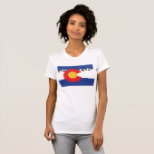 Colorado Flag und Berge T-Shirt (Vorne ganz)
