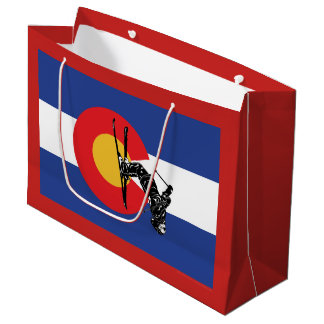 Colorado Flag und Skier Große Geschenktüte