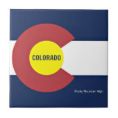 Colorado Flag und Slogan Fliese (Vorderseite)