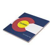 Colorado Flag und Slogan Fliese (Seite)