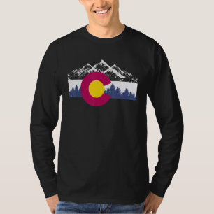 Colorado Flag Vintag im Freien Berg Grafik De T-Shirt