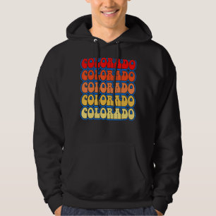 Colorado Flag Vintage Typografie 70er Staatsstolz Hoodie