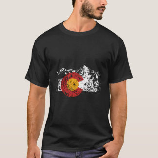 Colorado Flag Vintager Berg T-Shirt